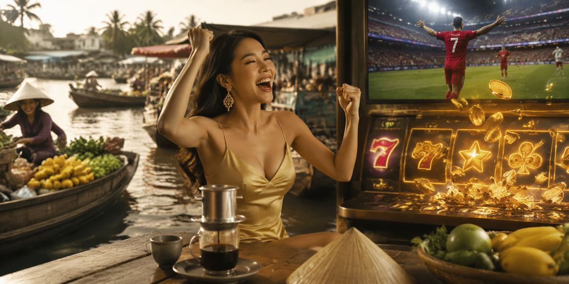 Người chơi tại Cần Thơ thưởng thức cà phê và tham gia slot game nhận thưởng trực tuyến